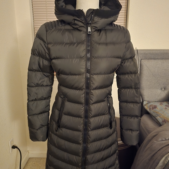 Moncler Jackets & Blazers - Moncler Dark Green Hooded Puffer Jacket